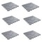 Outdoor Patio Deck Tiles 11.5X11.5 Set Of 6 Stone Gray Water Drainage Pavers